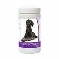 Pamperedpets Black Russian Terrier Tear Stain Wipes - Black PA3486594